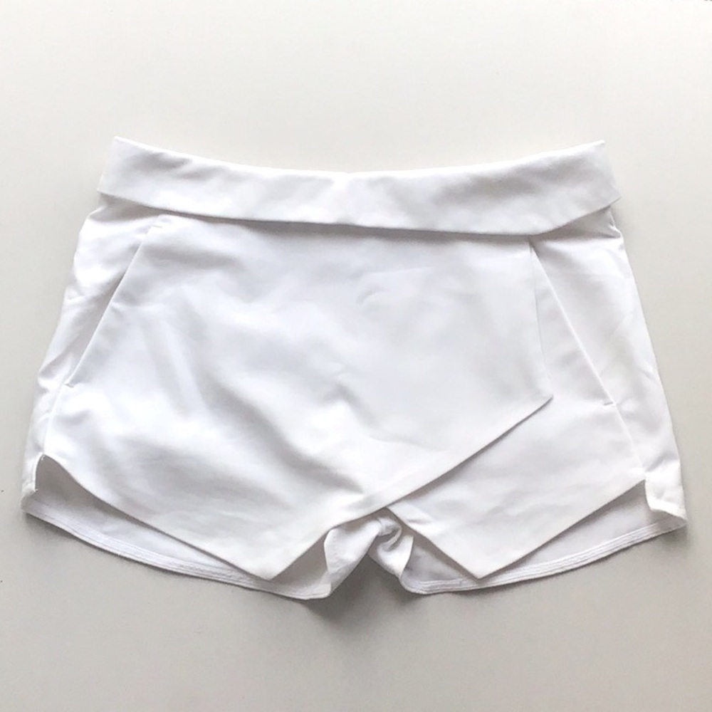 Zara white envelope skort